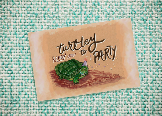 Turtley Ready - postcard print