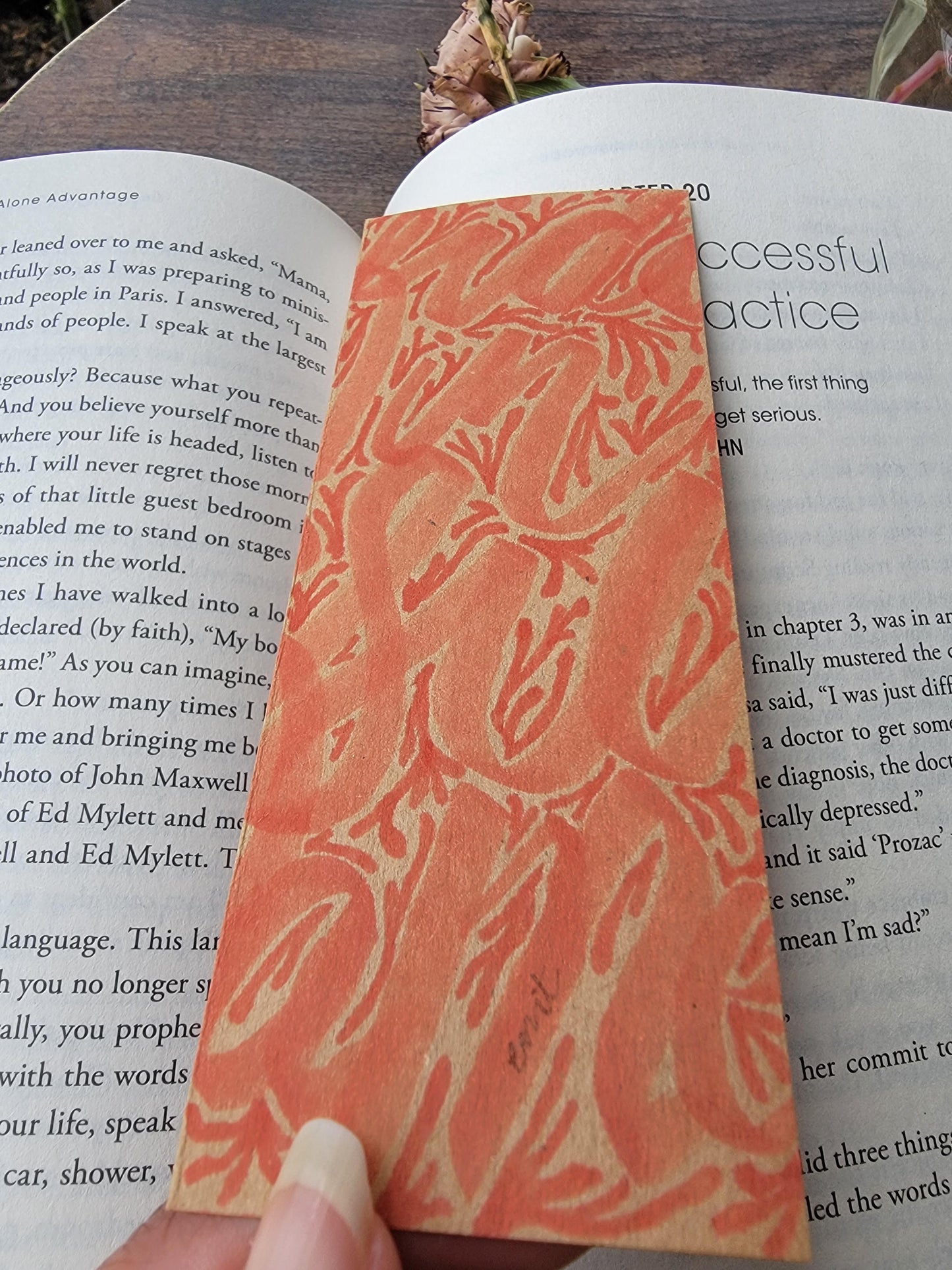 Bookmark: Typographic patterned art